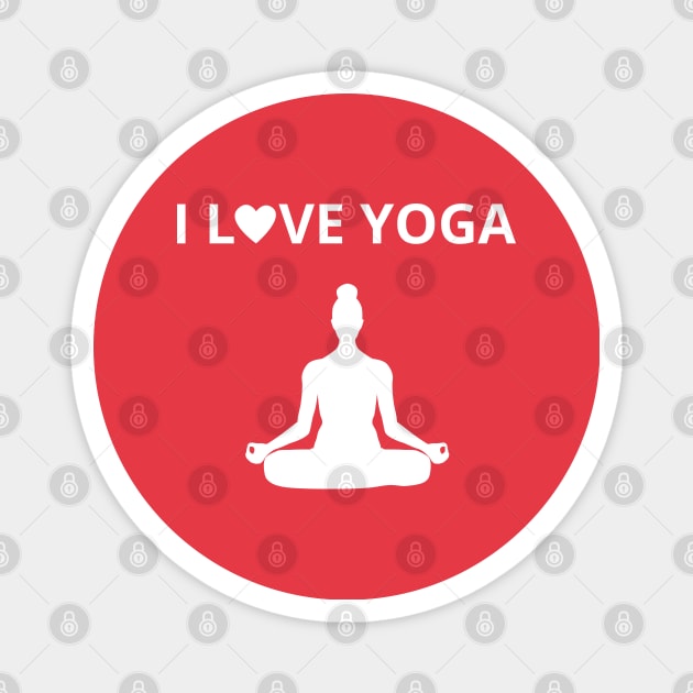 i love yoga Magnet by sj_arts